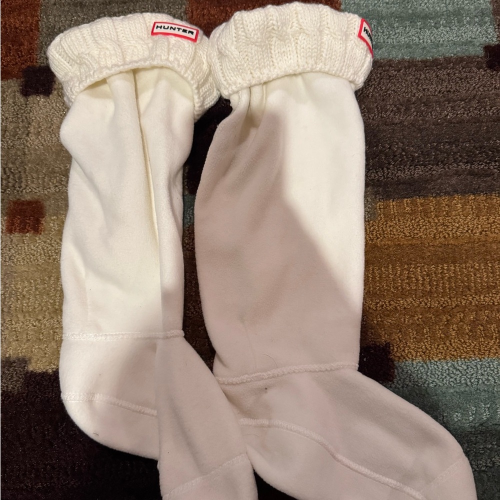 Hunter Premium White Midi Boots inserts